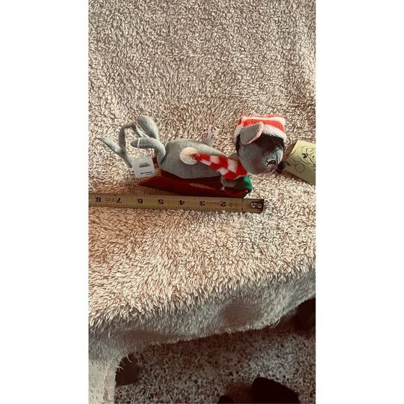 Annalee Doll Christmas Mouse Sledding 1965 - Picture 4 of 9